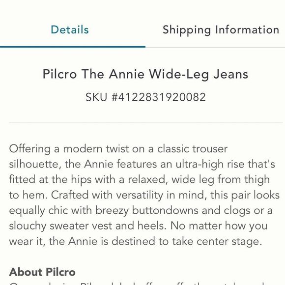 Anthropologie | Pilcro The Annie Wide-Leg Cord Jeans - Picture 6 of 10